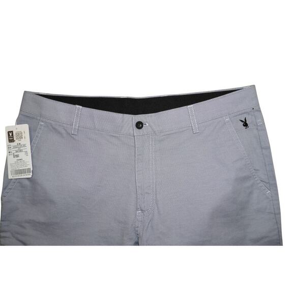 Playboy Golf Men’s Performance Stretch Pants Size 34 Light Gray NWT Logo Chino - Picture 2 of 5